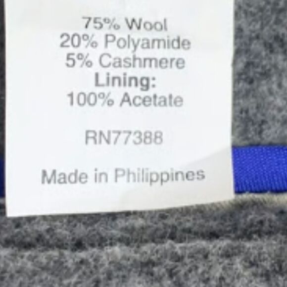 Jcrew grey double breasted wool cashmere blend spring peacoat size 6 - Picture 4 of 7